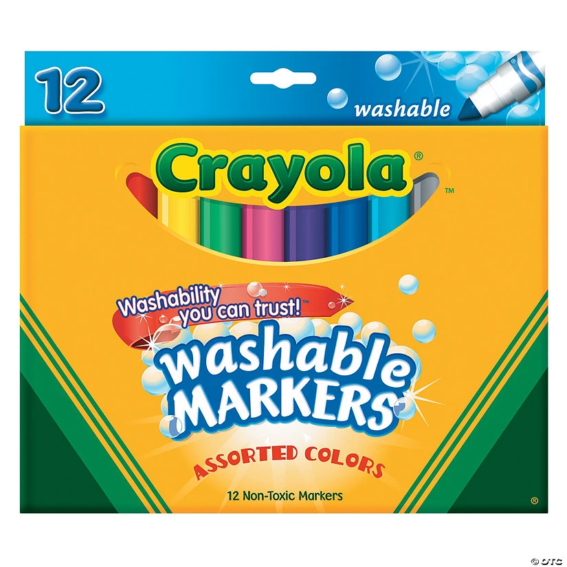 12-Color Bold Crayola® Cone Tip Washable Markers 1 12-Color Bold Crayola® Cone Tip Washable Markers