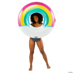 BigMouth: Rainbow Ring Pool Float -Children Toy Store bigmouth rainbow ring pool float14221178 a02