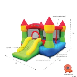Bounceland Castle Bounce House With Hoop And Slide -Children Toy Store bounceland castle bounce house with hoop and slide14097506 a02