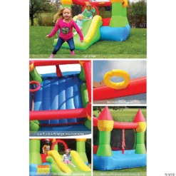 Bounceland Castle Bounce House With Hoop And Slide -Children Toy Store bounceland castle bounce house with hoop and slide14097506 a03