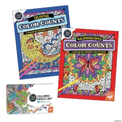 Color By Number Color Counts: Set Of 2 With 36 Pencils