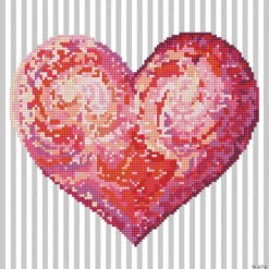 Diamond Dotz Diamond Embroidery Facet Art Kit-Heart Felt With Frame