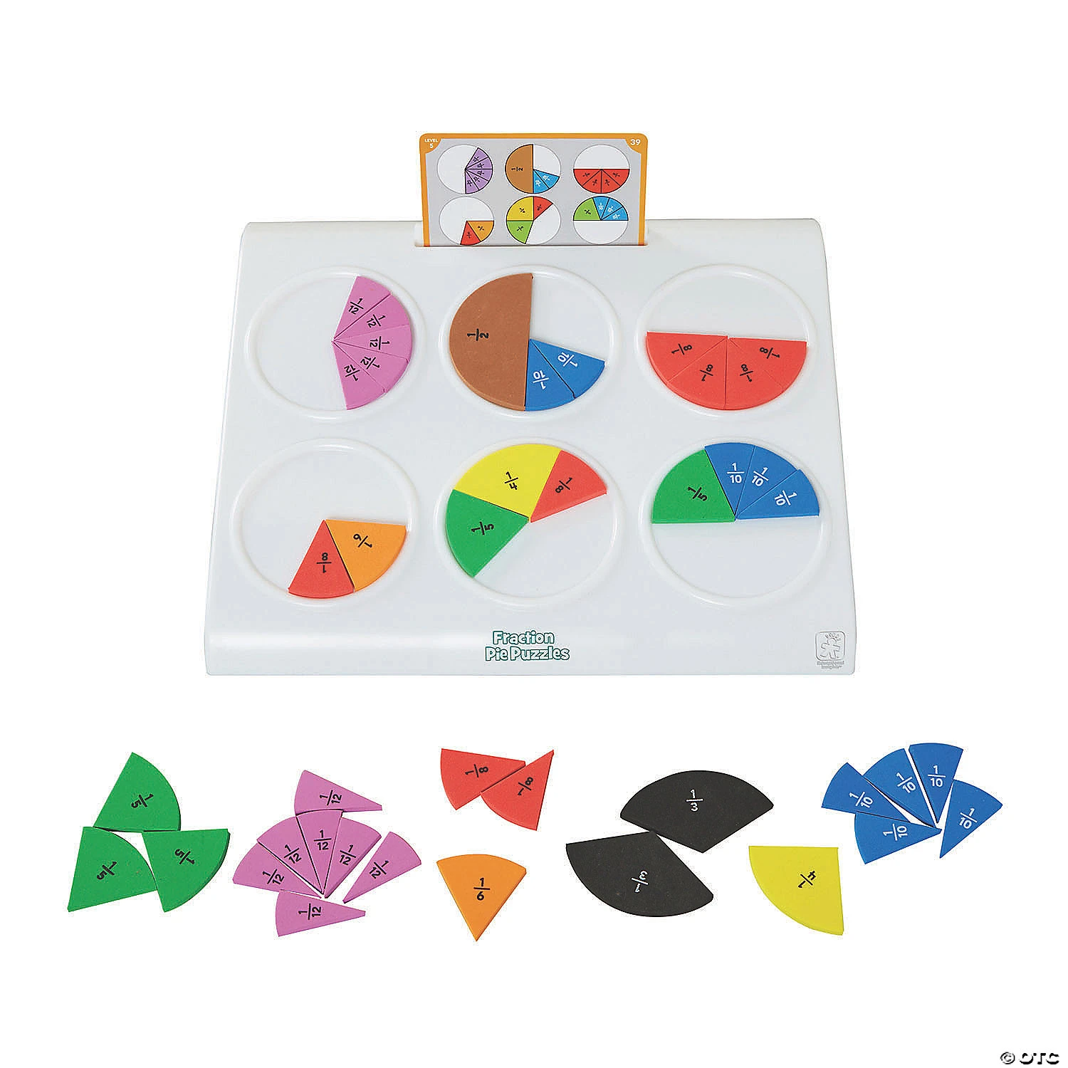 Educational Insights: Fraction Pie Jigsaw Puzzles 2 Educational Insights: Fraction Pie Jigsaw Puzzles - Image 2
