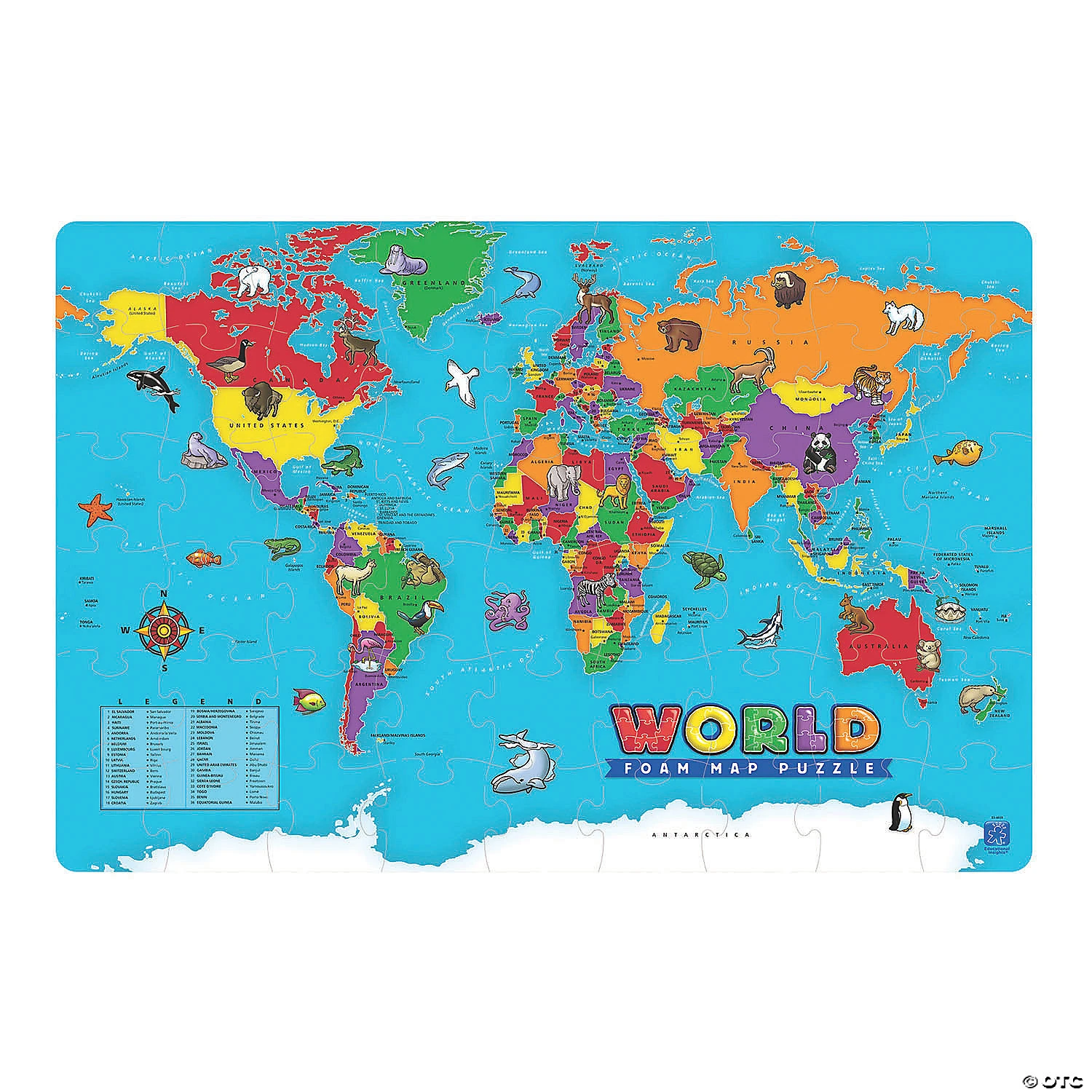 Educational Insights: World Foam® Map Jigsaw Puzzle 3 Educational Insights: World Foam® Map Jigsaw Puzzle - Image 3