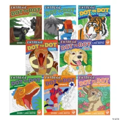 Extreme Dot To Dot Favorites: Set Of 8 With Free Colored Pencils