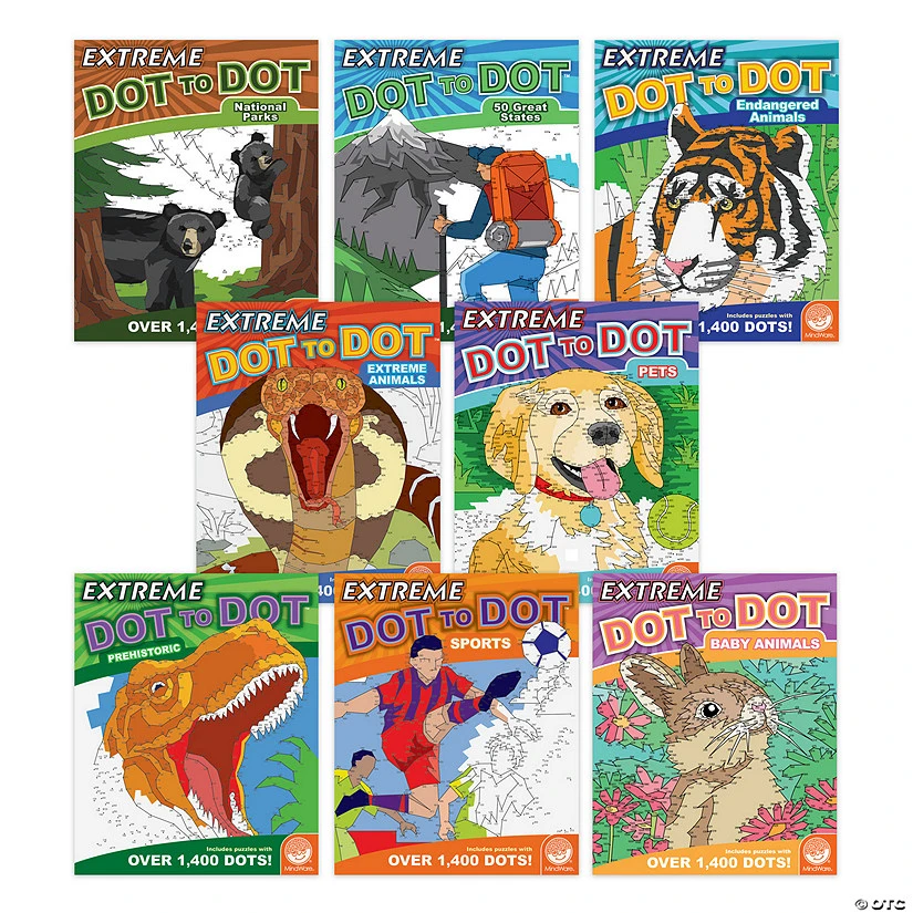 Extreme Dot To Dot Favorites: Set Of 8 With Free Colored Pencils 1 Extreme Dot To Dot Favorites: Set Of 8 With Free Colored Pencils