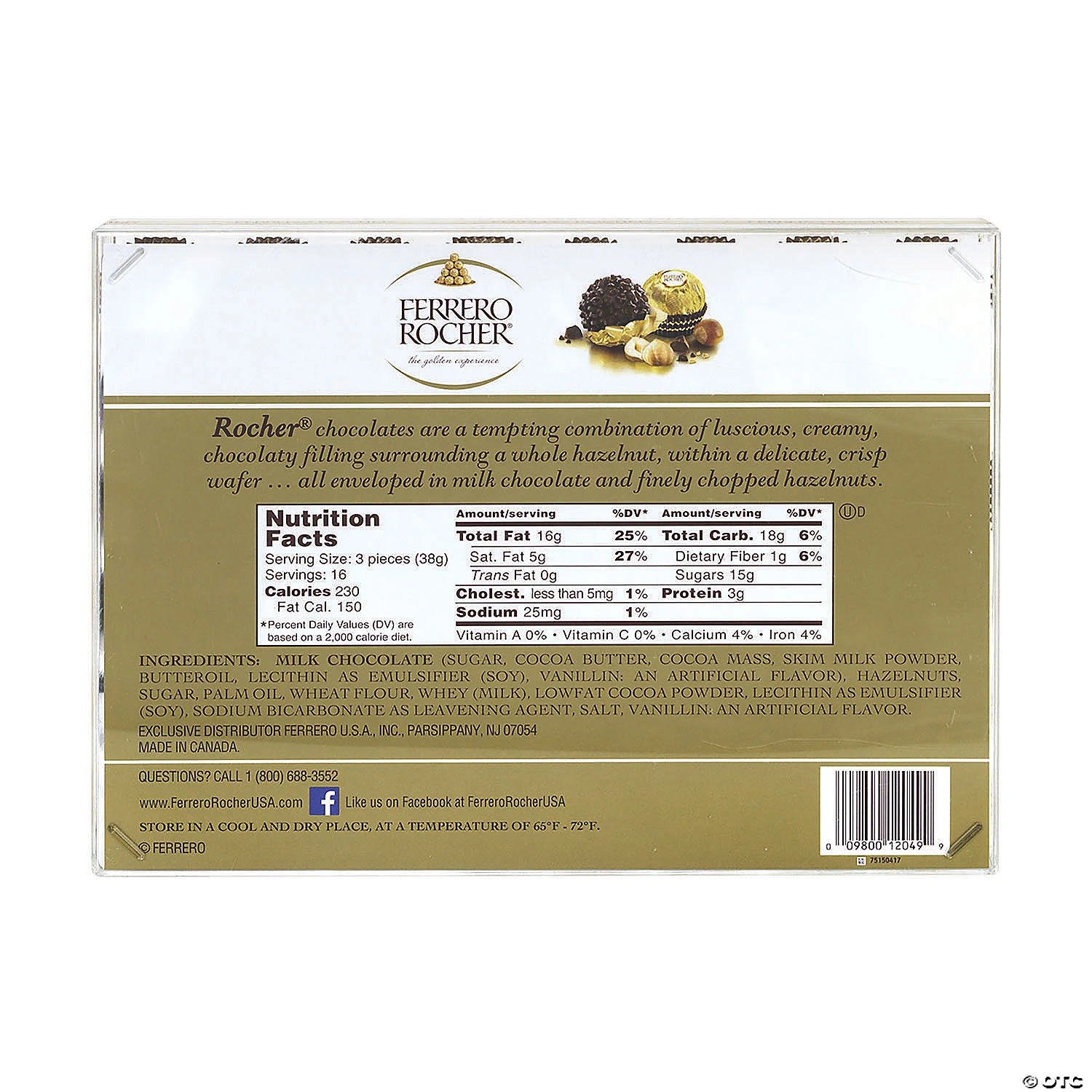 FERRERO ROCHER Hazelnut Chocolate Diamond Gift Box, 48 Pieces 4 FERRERO ROCHER Hazelnut Chocolate Diamond Gift Box, 48 Pieces - Image 4