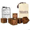 GoSports Giant 3.5" Dark Stain Wooden Playing Dice Set