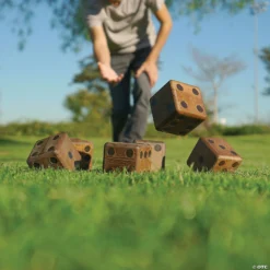 GoSports Giant 3.5" Dark Stain Wooden Playing Dice Set -Children Toy Store gosports giant 3 5 dark stain wooden playing dice set14097643 a03