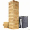 GoSports Giant Wooden Toppling Tower - Made From Premium Tropical Hardwood
