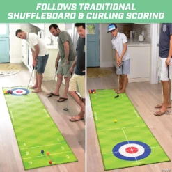 GoSports: Pure Putt Challenge Curling & Shuffleboard 2-in-1 Putting Game -Children Toy Store gosports pure putt challenge curling and shuffleboard 2 in 1 putting game14097773 a05