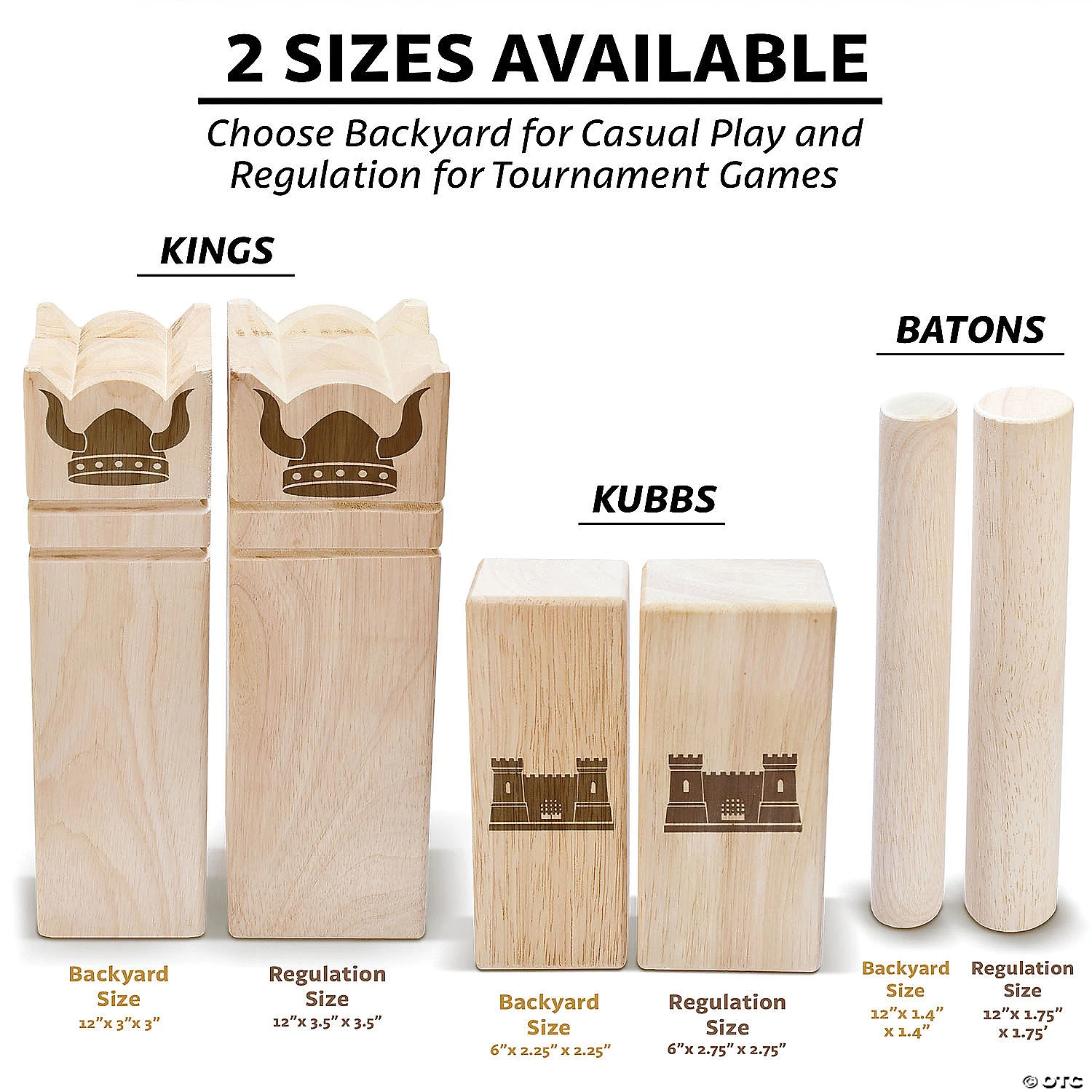 GoSports - Regulation Size Kubb Viking Clash Toss Game Set 2 GoSports - Regulation Size Kubb Viking Clash Toss Game Set - Image 2