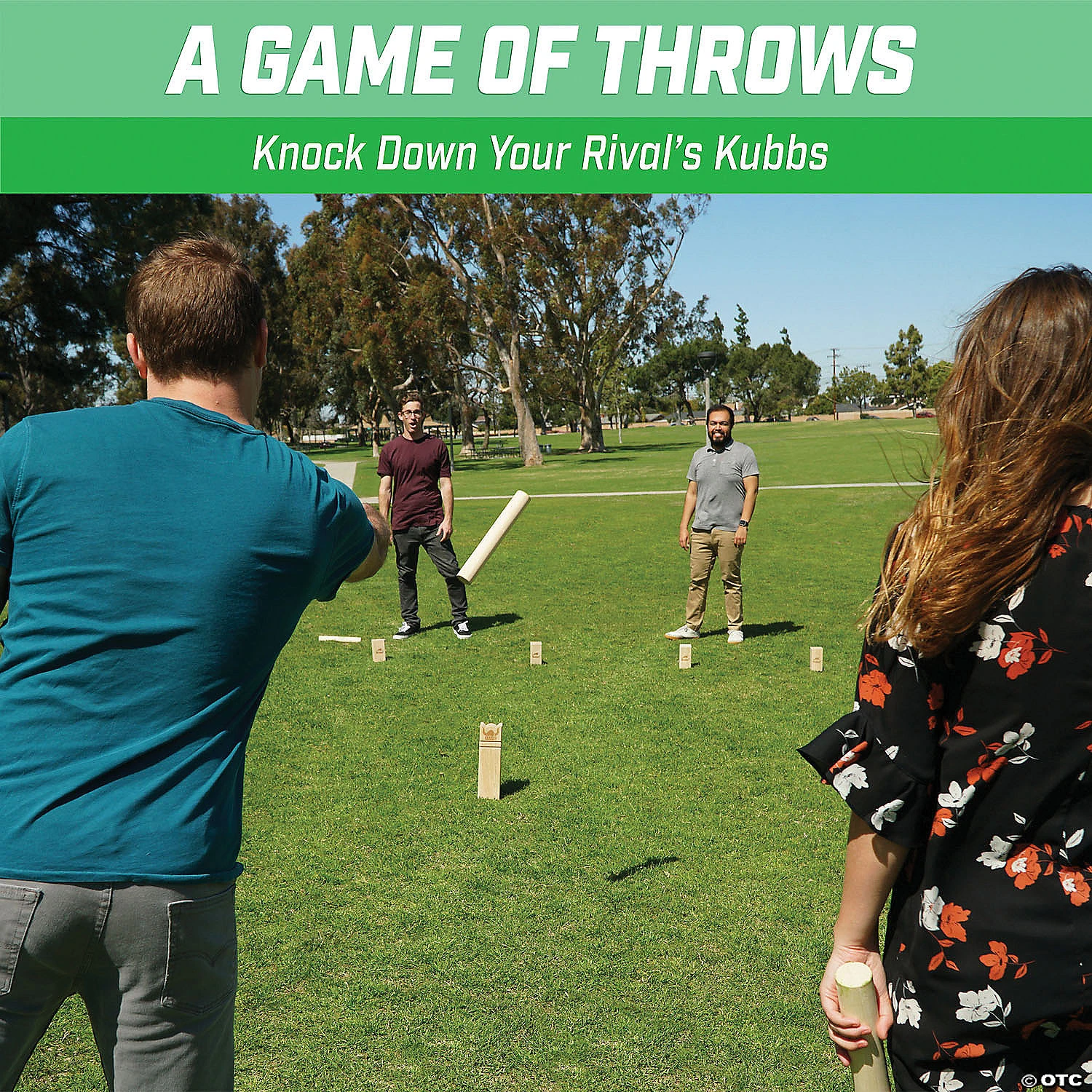 GoSports - Regulation Size Kubb Viking Clash Toss Game Set 5 GoSports - Regulation Size Kubb Viking Clash Toss Game Set - Image 5