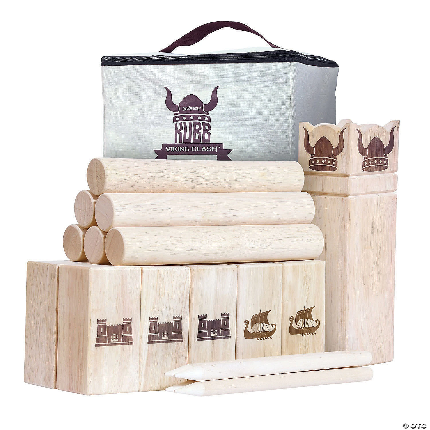 GoSports - Regulation Size Kubb Viking Clash Toss Game Set 1 GoSports - Regulation Size Kubb Viking Clash Toss Game Set
