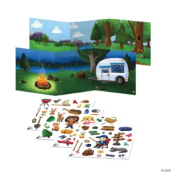 Happy Campers Reusable Sticker Tote -Children Toy Store happy campers reusable sticker totesp87 a01 1