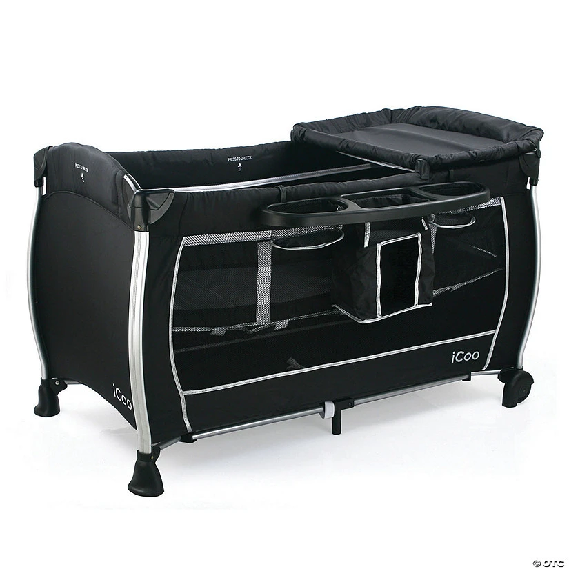Icoo Panama Portable Play Yard: Black 1 Icoo Panama Portable Play Yard: Black
