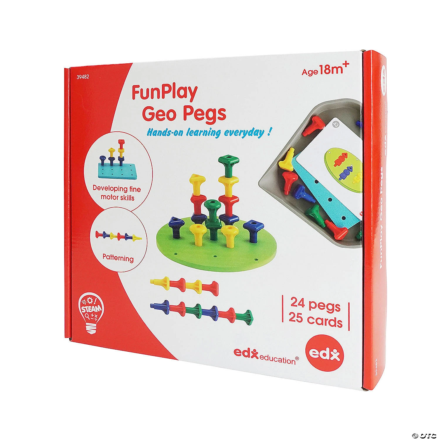 Learning Advantage: FunPlay Geo Pegs Homeschool Kit For Toddlers, 52 Pieces 2 Learning Advantage: FunPlay Geo Pegs Homeschool Kit For Toddlers, 52 Pieces - Image 2