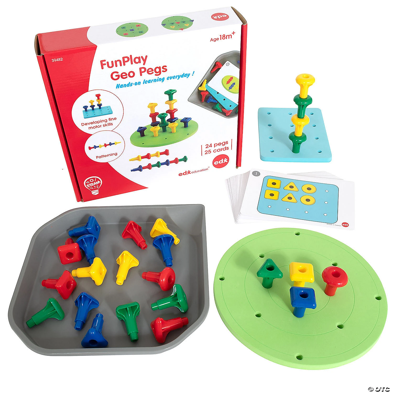 Learning Advantage: FunPlay Geo Pegs Homeschool Kit For Toddlers, 52 Pieces 1 Learning Advantage: FunPlay Geo Pegs Homeschool Kit For Toddlers, 52 Pieces