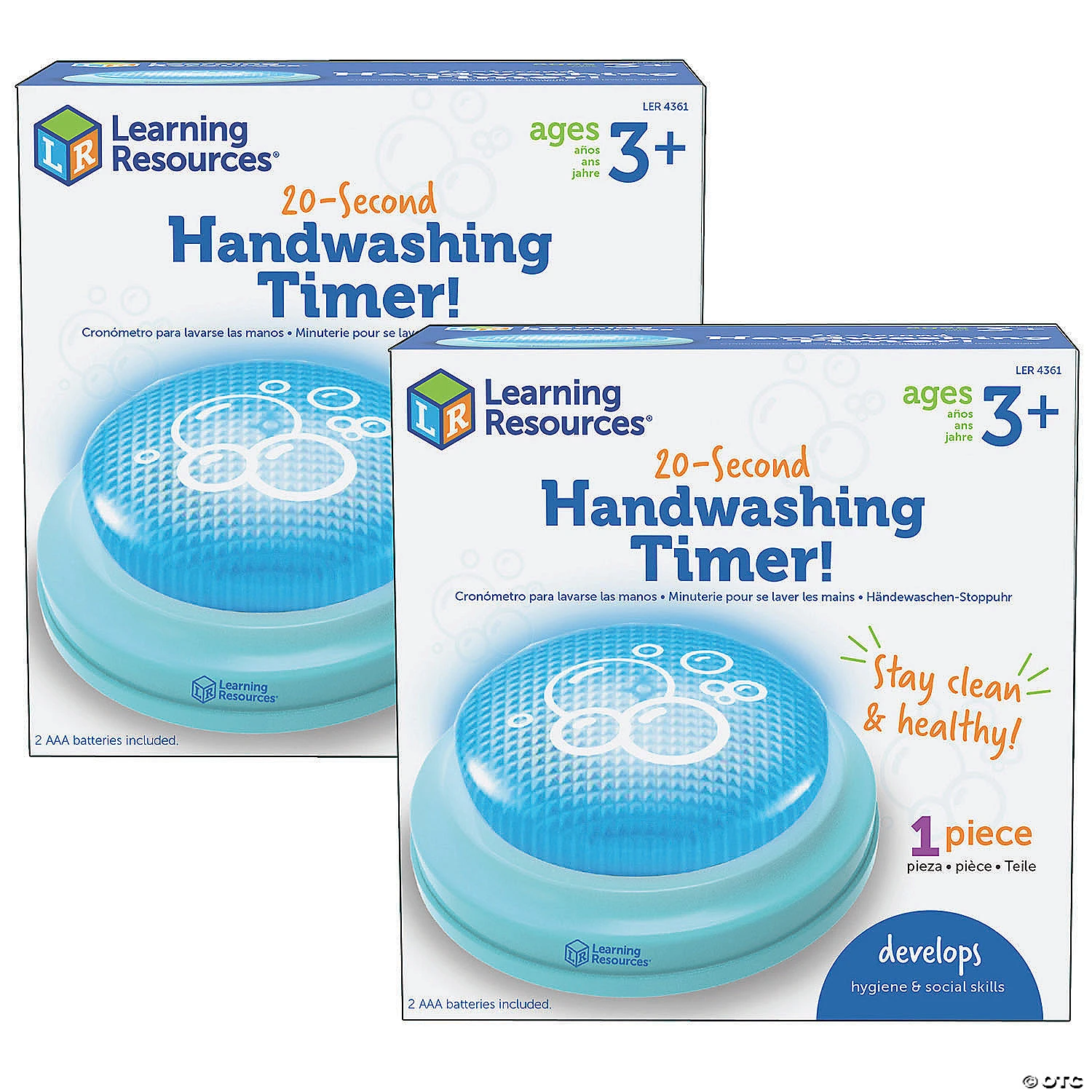 Learning Resources 20-Second Handwashing Timer: Set Of 2 1 Learning Resources 20-Second Handwashing Timer: Set Of 2
