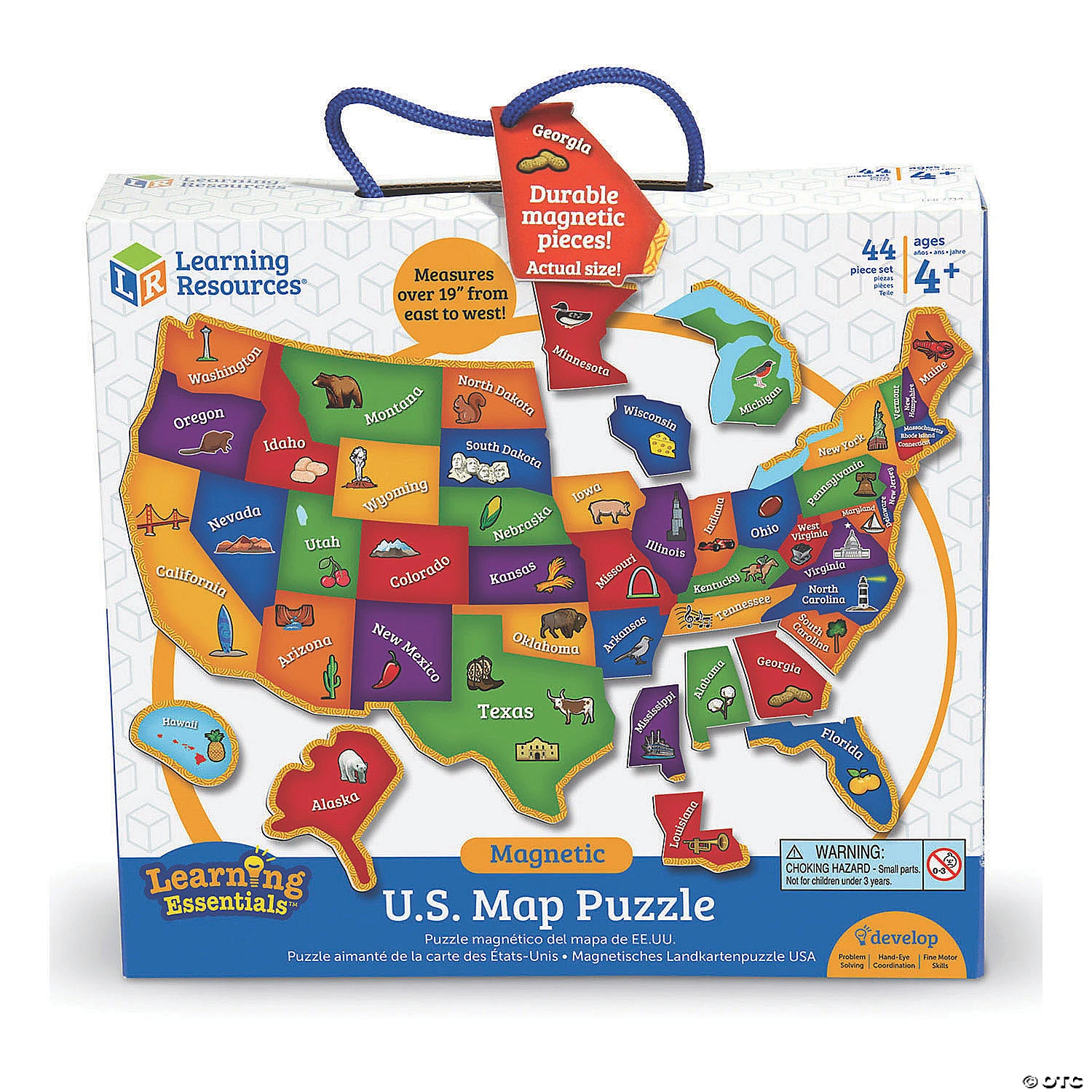 Learning Resources®: Magnetic U.S. Map Jigsaw Puzzle, 44 Pieces 2 Learning Resources®: Magnetic U.S. Map Jigsaw Puzzle, 44 Pieces - Image 2