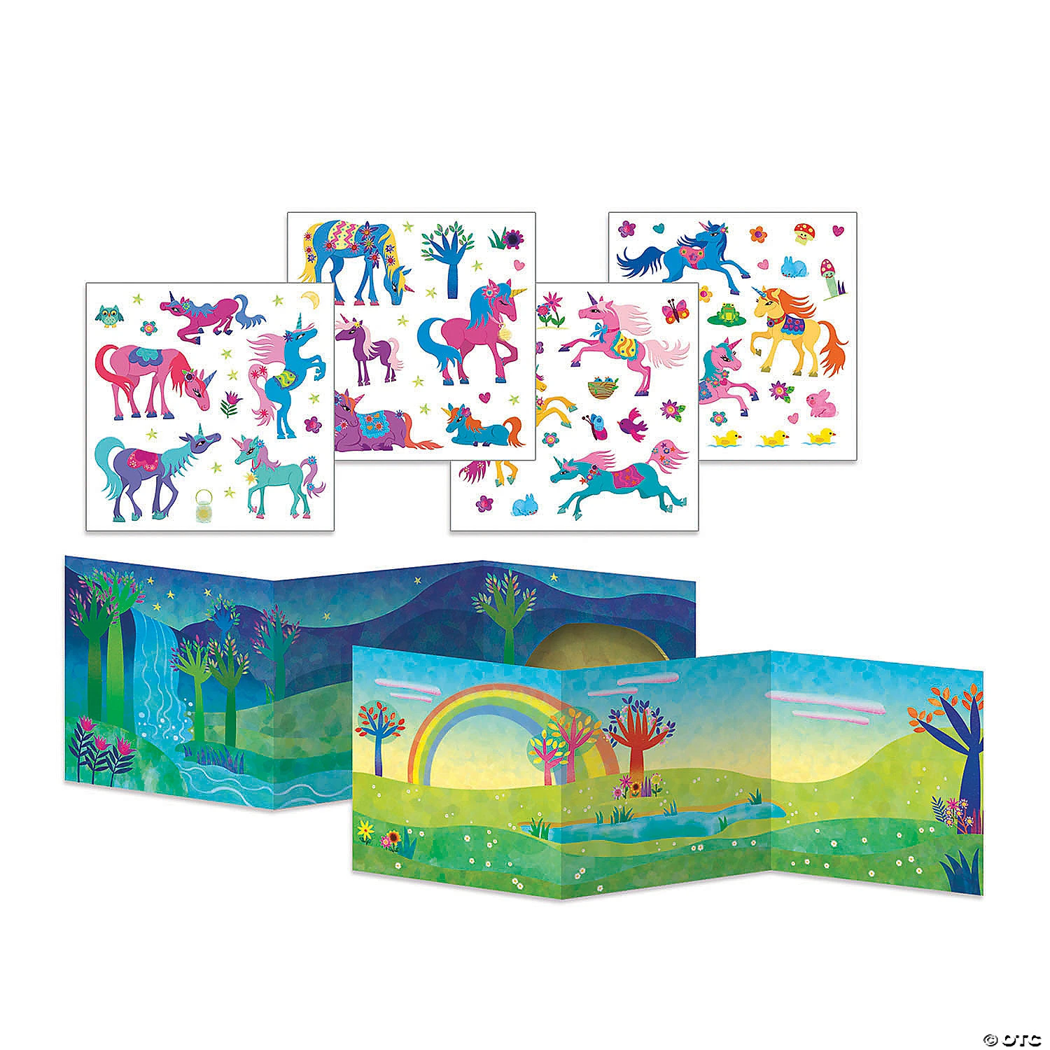 Magical Unicorns Reusable Sticker Tote 2 Magical Unicorns Reusable Sticker Tote - Image 2