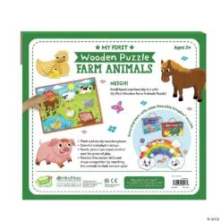 My First Wooden Puzzle: Farm Animals -Children Toy Store my first wooden puzzle farm animalspz59 a05