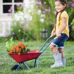 Oh So Fun! Metal Wheelbarrow For Kids