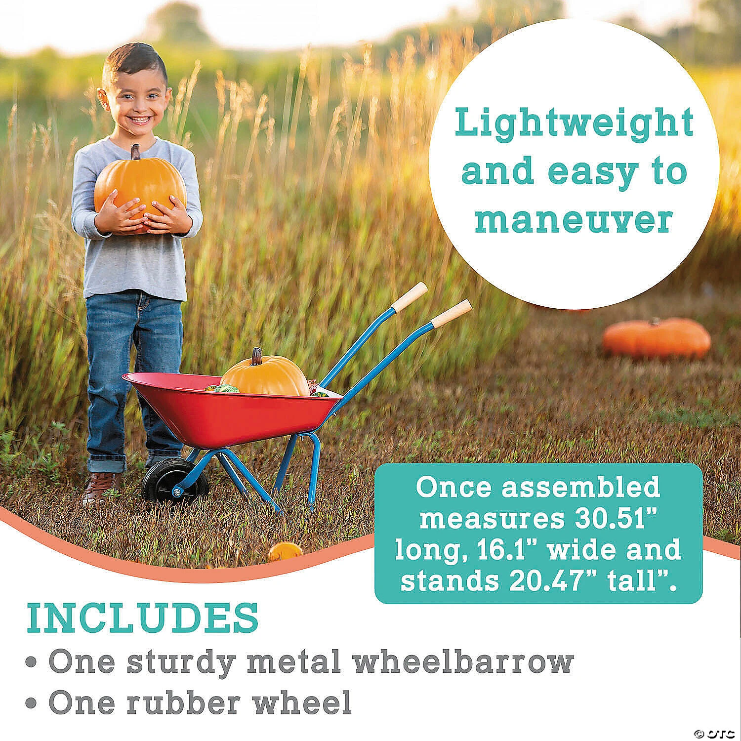 Oh So Fun! Metal Wheelbarrow For Kids 2 Oh So Fun! Metal Wheelbarrow For Kids - Image 2