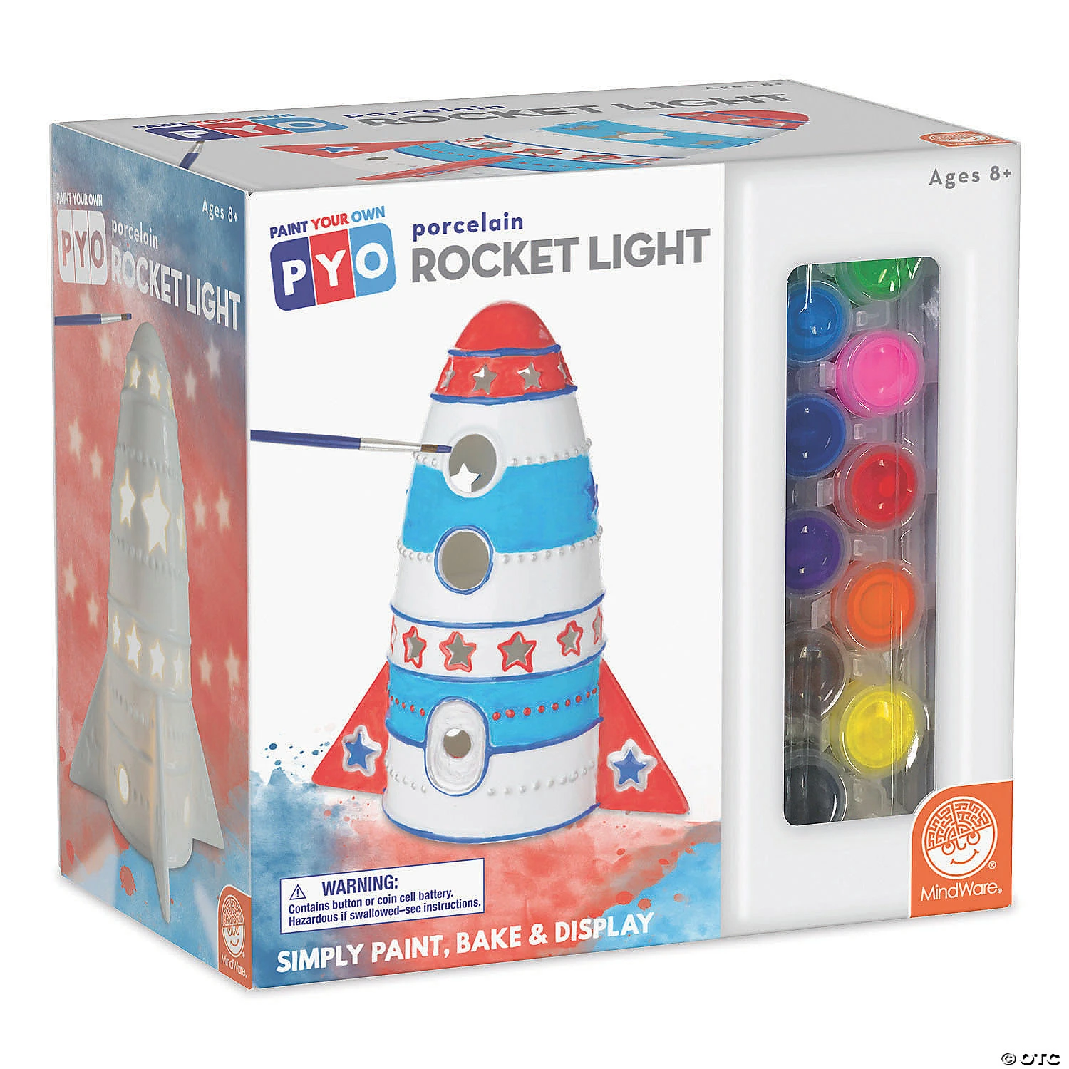 Paint Your Own Porcelain Light: Rocket 1 Paint Your Own Porcelain Light: Rocket