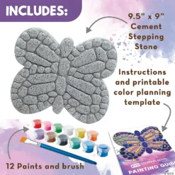 Paint Your Own Stepping Stone: Butterfly 7 Paint Your Own Stepping Stone: Butterfly -Children Toy Store paint your own stepping stone butterfly68536 a02