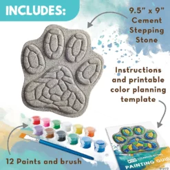Paint Your Own Stepping Stone: Paw Print -Children Toy Store paint your own stepping stone paw print13980301 a02
