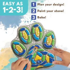 Paint Your Own Stepping Stone: Paw Print -Children Toy Store paint your own stepping stone paw print13980301 a05