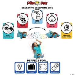Pillow Pet - Blue Dinosaur Sleeptime Lite 9 Pillow Pet - Blue Dinosaur Sleeptime Lite -Children Toy Store pillow pet blue dinosaur sleeptime lite14166812 a05