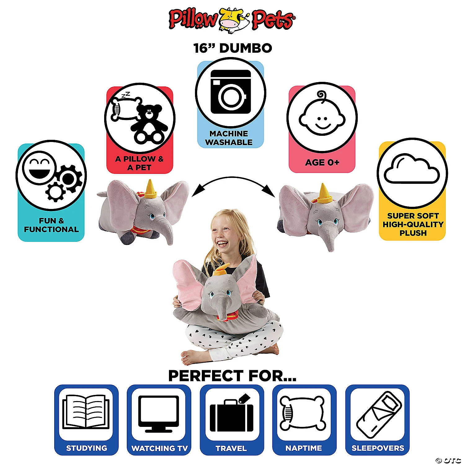 Pillow Pet - Dumbo 4 Pillow Pet - Dumbo - Image 4