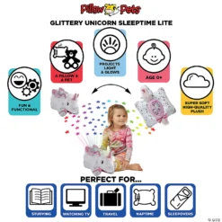 Pillow Pet - Glittery Unicorn Sleeptime Lite -Children Toy Store pillow pet glittery unicorn sleeptime lite14166815 a05