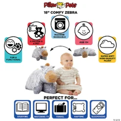 Pillow Pet - Naturally Comfy Zebra 7 Pillow Pet - Naturally Comfy Zebra -Children Toy Store pillow pet naturally comfy zebra14166809 a03