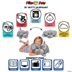Pillow Pet - Nutty Elephant -Children Toy Store pillow pet nutty elephant14166797 a03
