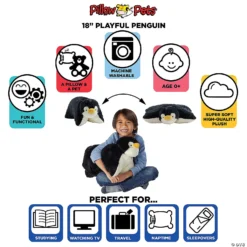 Pillow Pet - Playful Penguin -Children Toy Store pillow pet playful penguin14166786 a04