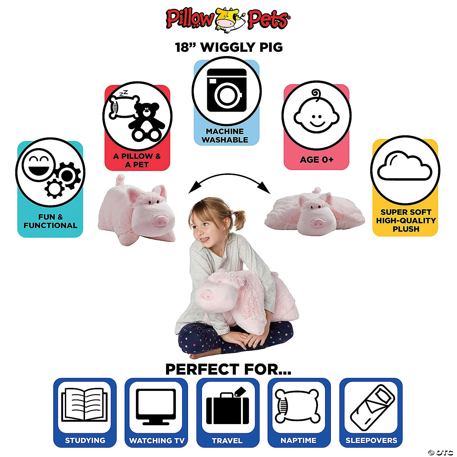 Pillow Pet - Wiggly Pig 5 Pillow Pet - Wiggly Pig - Image 5