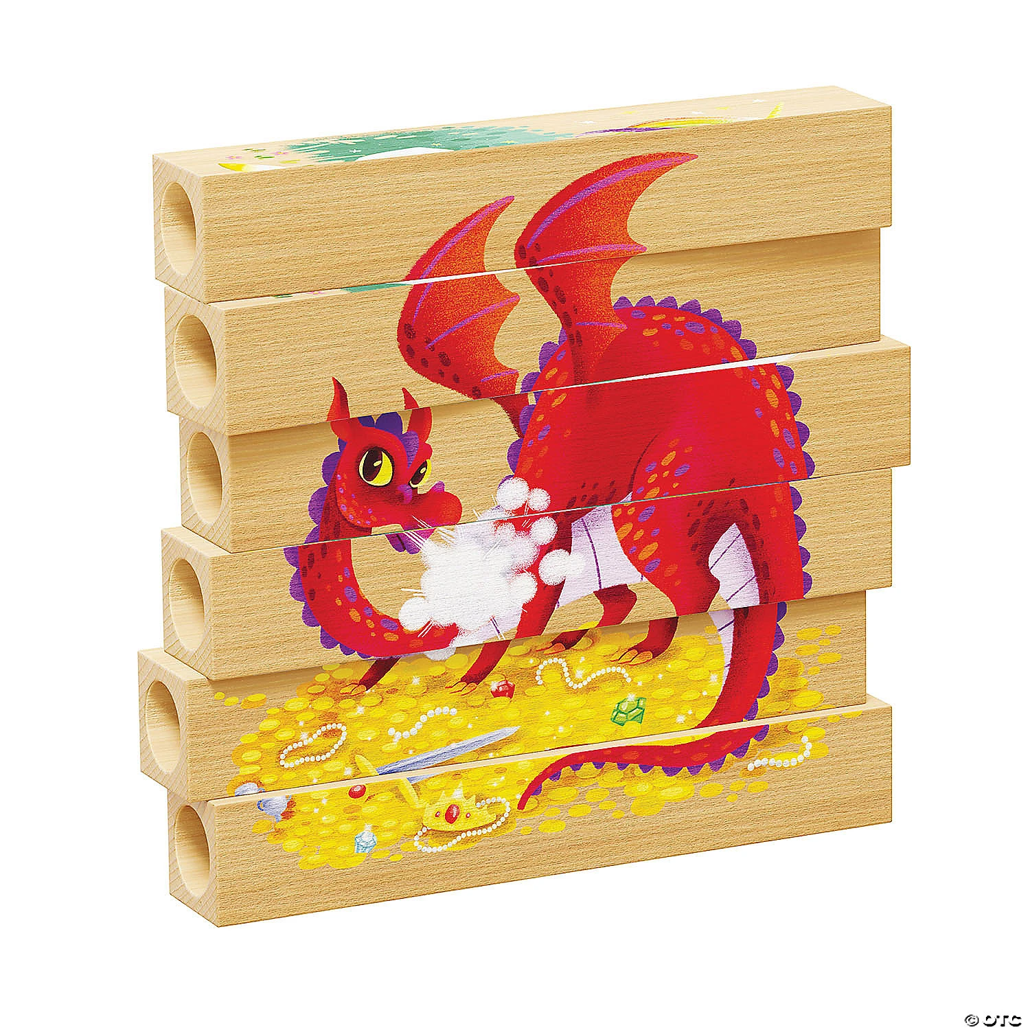 Quercetti Mix-N-Match Wood Puzzle, Fantasy Animals 3 Quercetti Mix-N-Match Wood Puzzle, Fantasy Animals - Image 3
