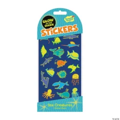 Sea Creatures Glow-in-the-dark Stickers: Pack Of 12