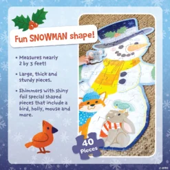 Shimmery Snowman Floor Puzzle -Children Toy Store shimmery snowman floor puzzlepz38 a02
