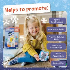 Shimmery Snowman Floor Puzzle -Children Toy Store shimmery snowman floor puzzlepz38 a03
