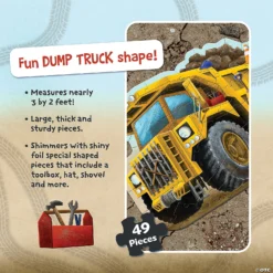 Shiny Dump Truck Floor Puzzle 7 Shiny Dump Truck Floor Puzzle -Children Toy Store shiny dump truck floor puzzlepz54 a02
