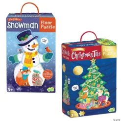 Snowman And Christmas Tree Puzzles: Set Of 2