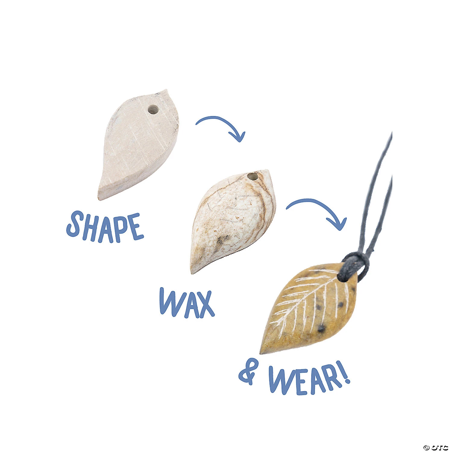 Soapstone Jewelry Carving Kits: Leaf 2 Soapstone Jewelry Carving Kits: Leaf - Image 2