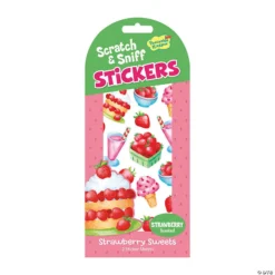 Strawberry Sweets Scratch & Sniff Stickers: Pack Of 12