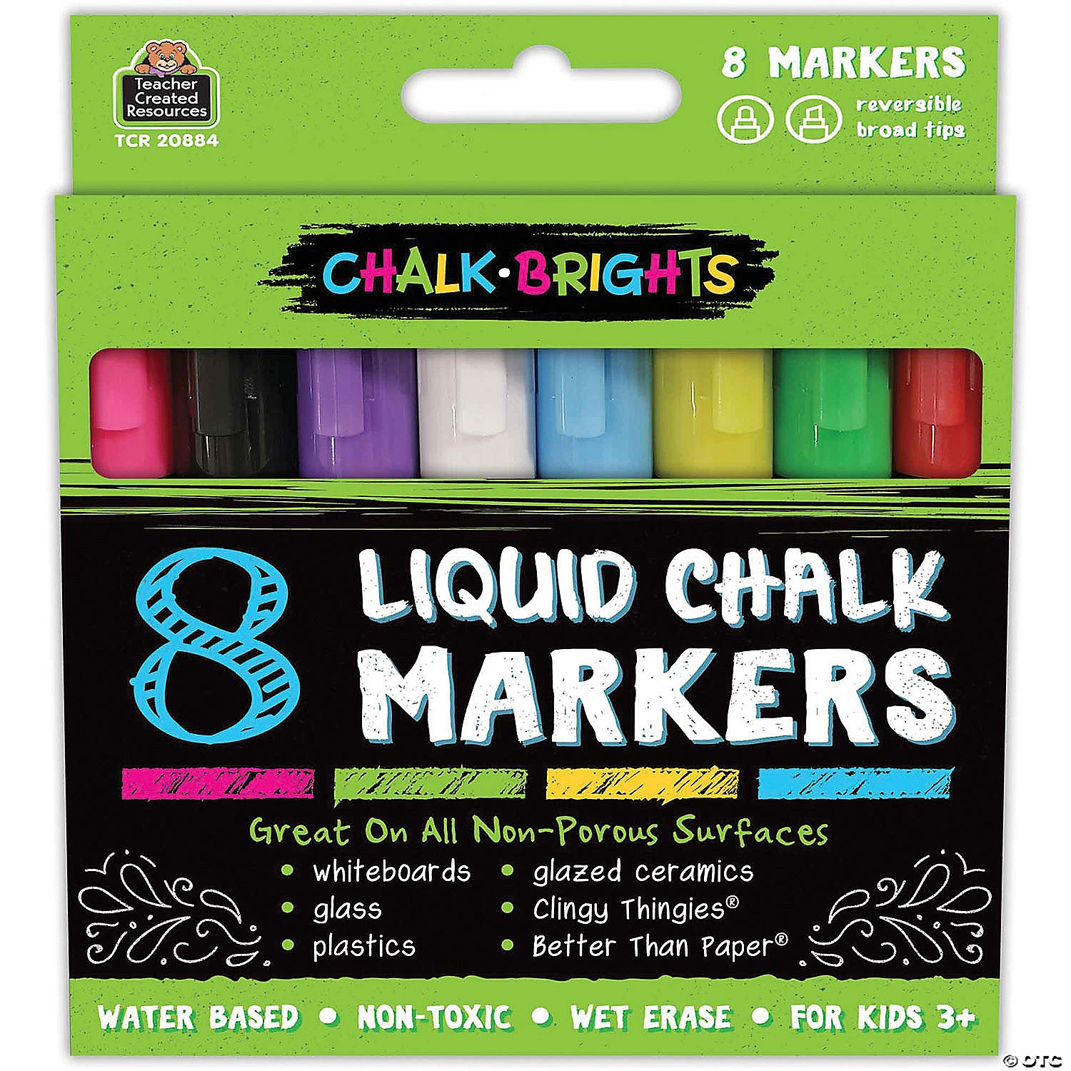 Teacher Created Resources Chalk Brights Liquid Chalk Markers, 8 Per Pack, 2 Packs 2 Teacher Created Resources Chalk Brights Liquid Chalk Markers, 8 Per Pack, 2 Packs - Image 2