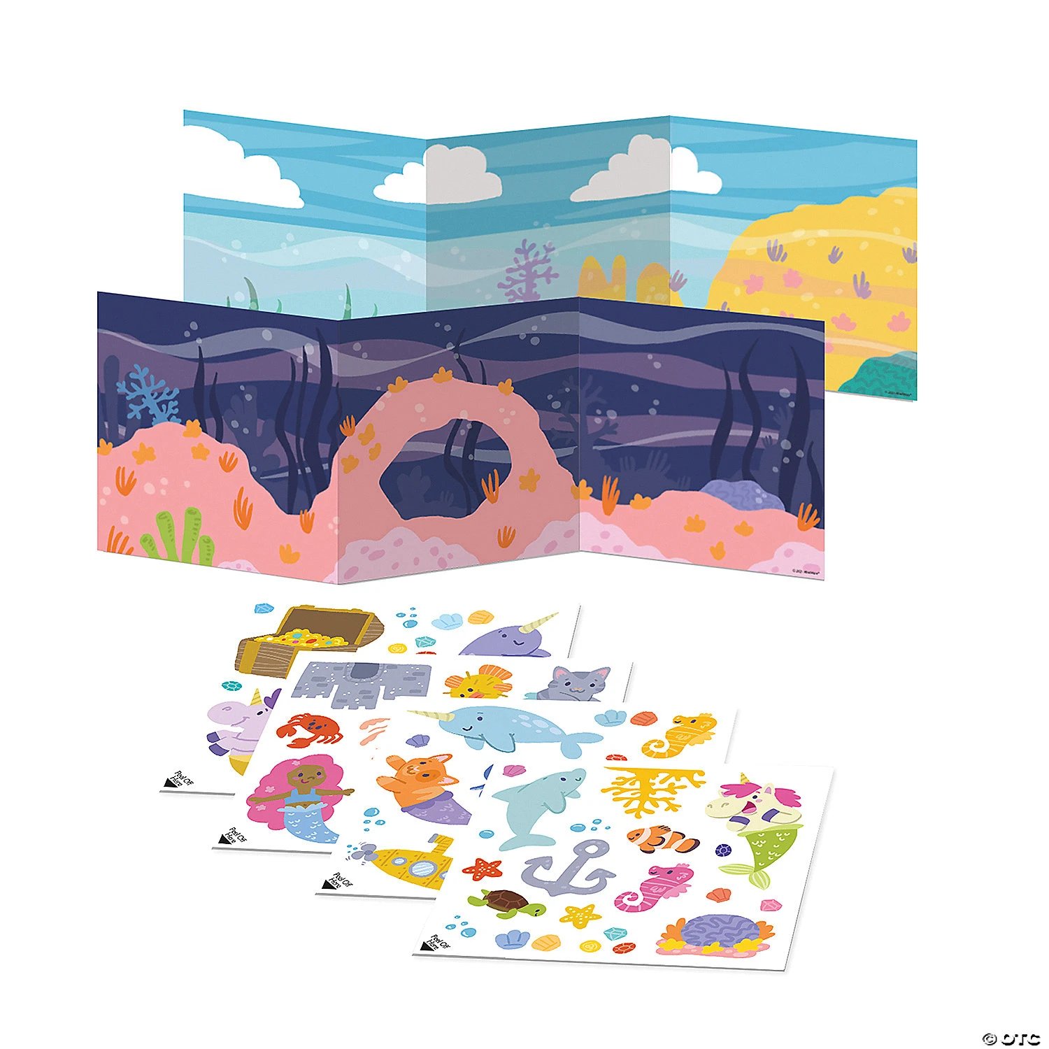 Underwater Friends Reusable Sticker Tote 2 Underwater Friends Reusable Sticker Tote - Image 2