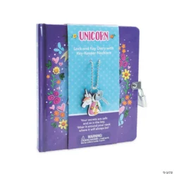 Unicorn Diary With Charm Necklace